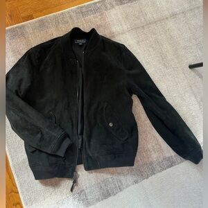 Polo by Ralph Lauren Black Suede Bomber Jacket